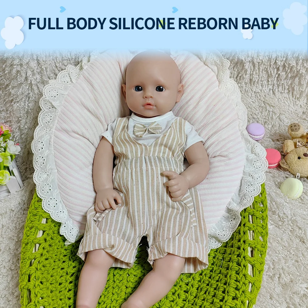 18 дюймов куклы Reborn милая девочка полный Силиконовый корпус лучший подарок для детей