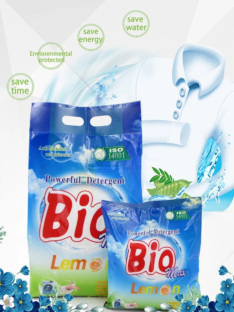 OEM High Effective Plastic Bags 1KG to Laundry Powder Household Cleaning Cleaning Products Washing Detergent Soap Powder