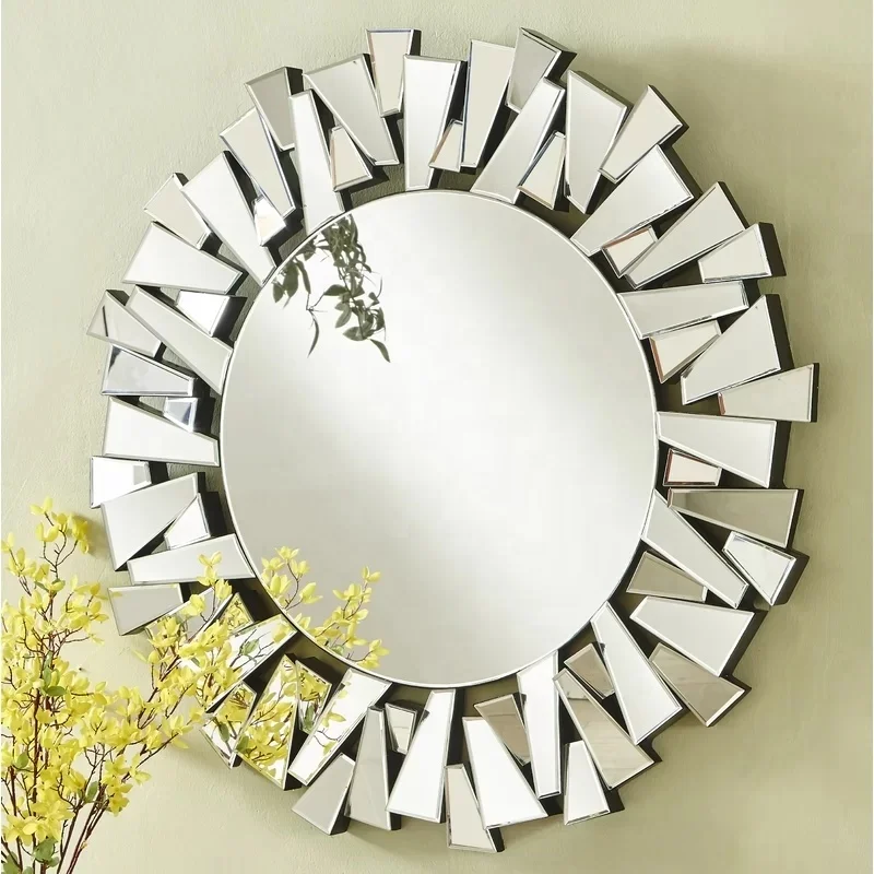 New Arrival Modern Silver Mirrors  Wall Mirror 3D Decorative For Home Hotel Club