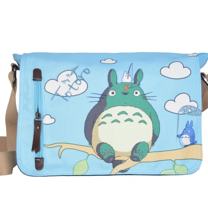 LYX056 Новинка Totoro водонепроницаемый синий рюкзак через плечо Студенческая мультяшная сумка