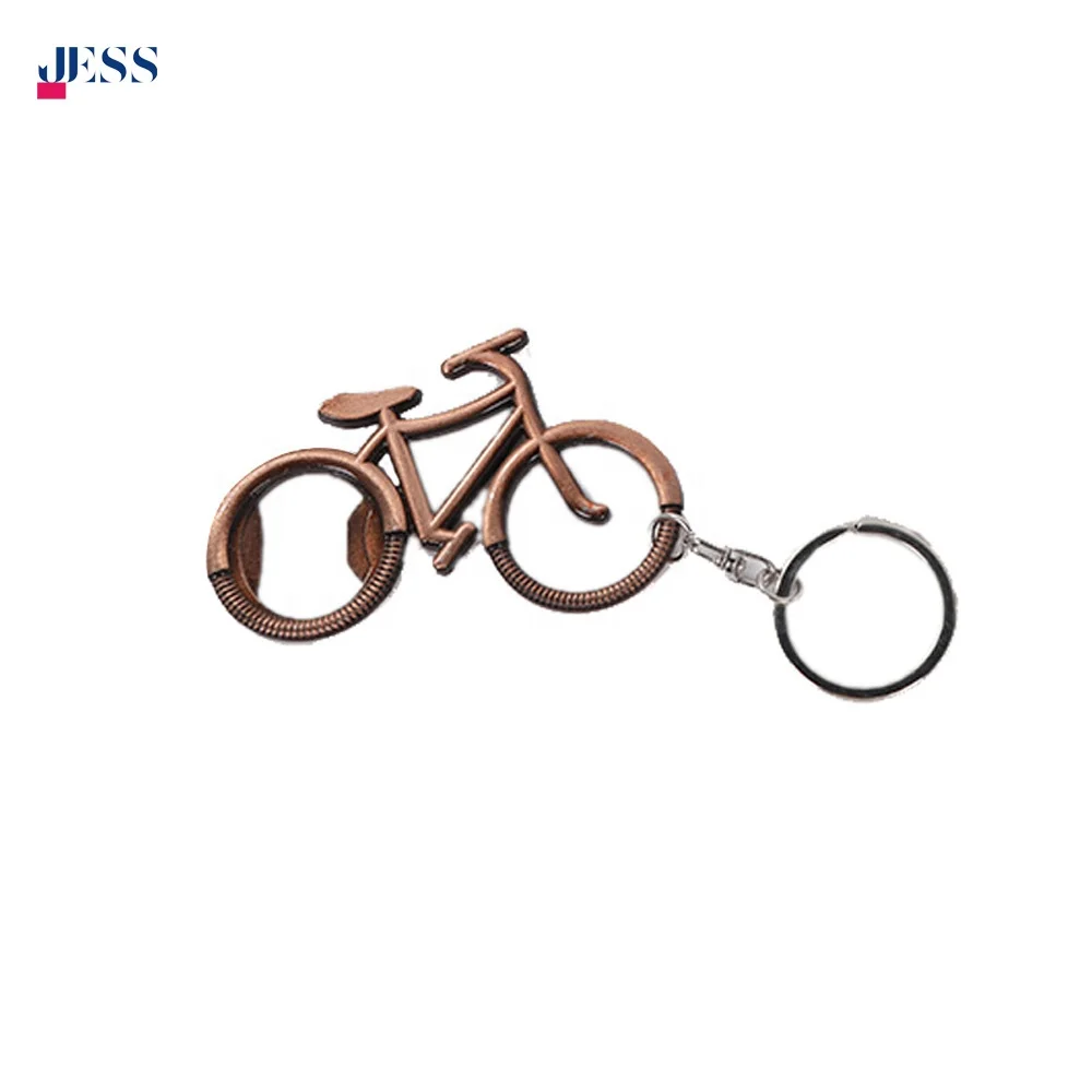 New Personality Bicycle Shape Metal Bottle Opener Keychain Custom Logo Keyring