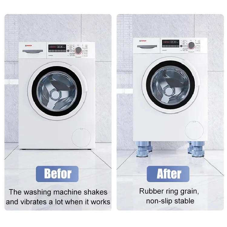 Adjustable Height Washing Machine Foot Pad Anti Vibration Mat Anti-vibration Pad Universal Noise-reducing Leg Base Support
