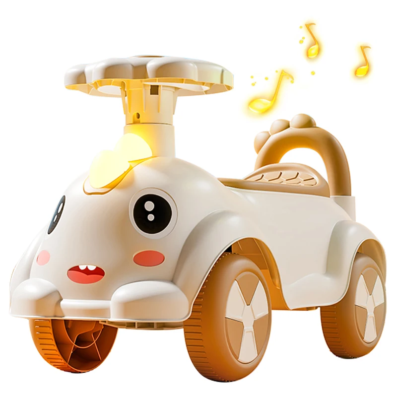 4 Wheels Light Music Baby Swing Car Sit to Stand Toddler Ride On Car Toy Red Kids Push Ride On Toy Large For Ages 1-3