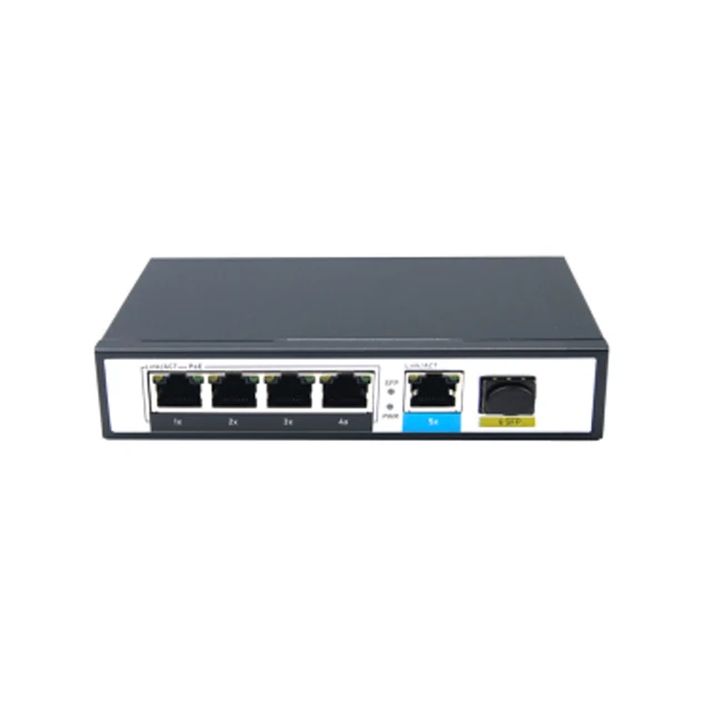 4-портовый гигабитный коммутатор PoE Switch, 1 порт Gigabit RJ45 и 1 для программирования в производственных условиях