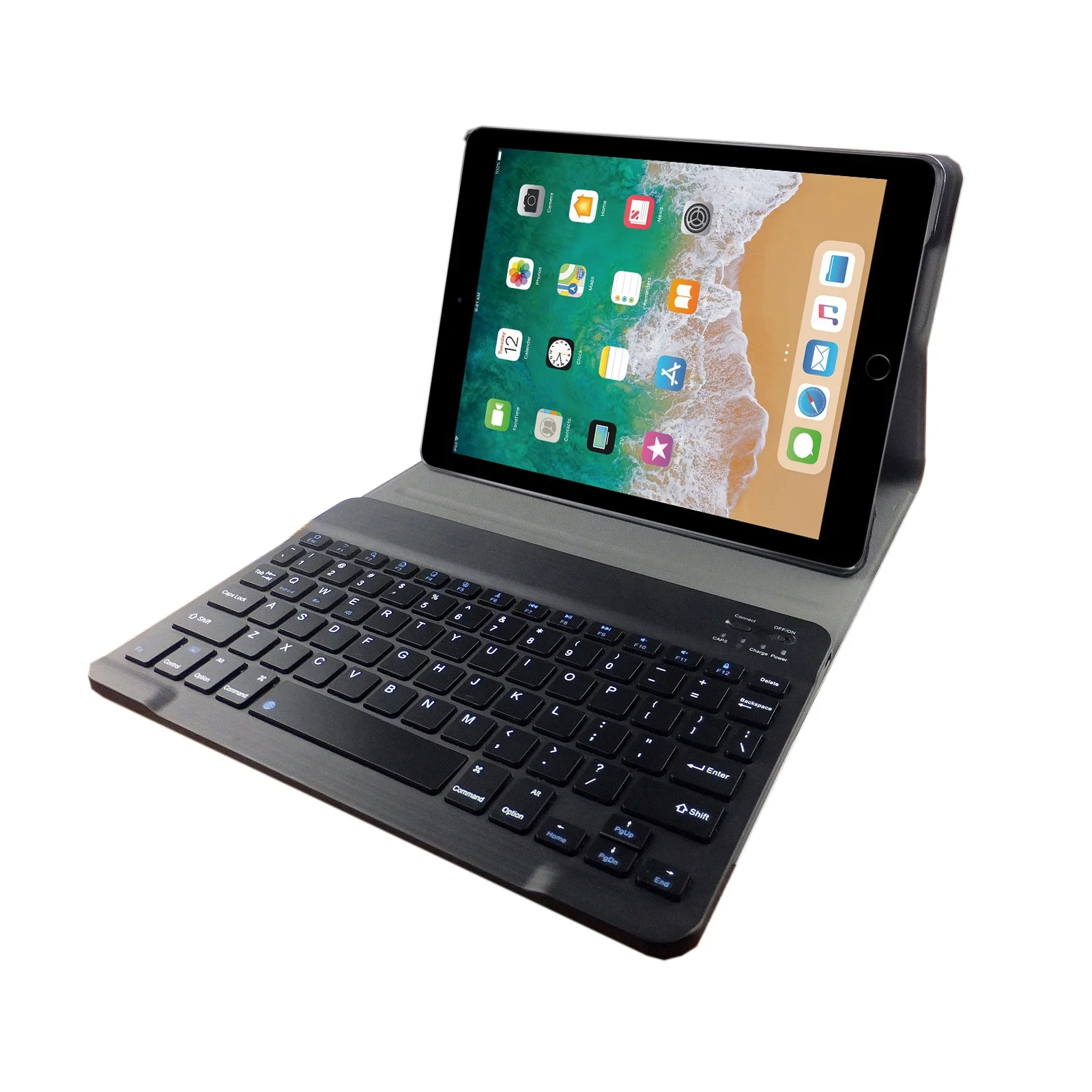 Shockproof PU Leather Tablet Case Extended Voltage Sticker Leather Tablet Case With BT Keyboard For Ipad