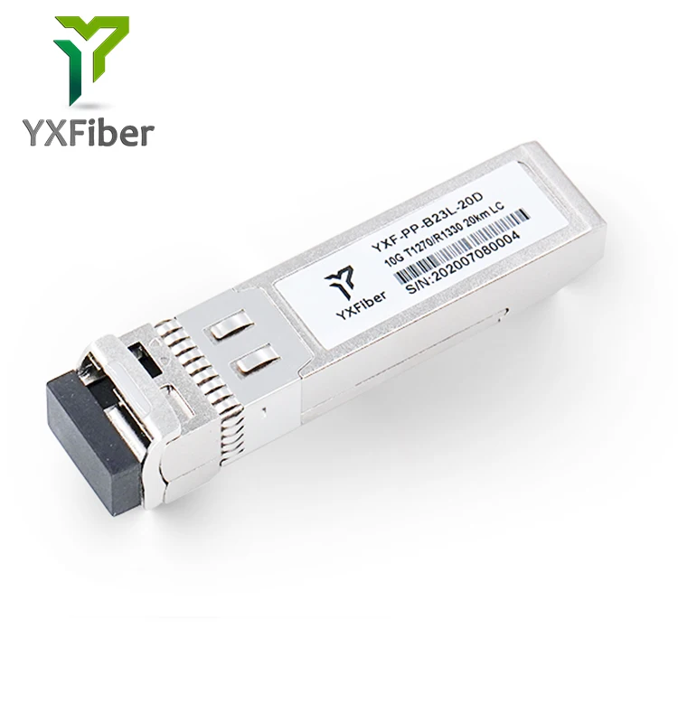 Модуль промышленного приемопередатчика 10GBASE-BX20-U BiDi SFP+ 1270nm-TX/1330nm-RX 20 км DOM Simplex LC SMF
