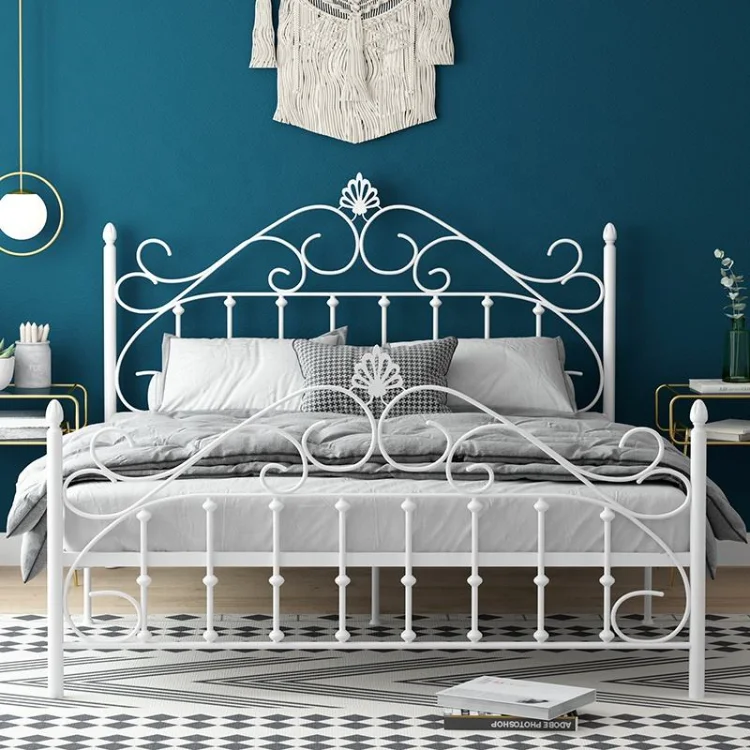 JSC-33 Scandinavian princess simple modern style metal bed creative hotel single thickened B&B and double bed iron frame