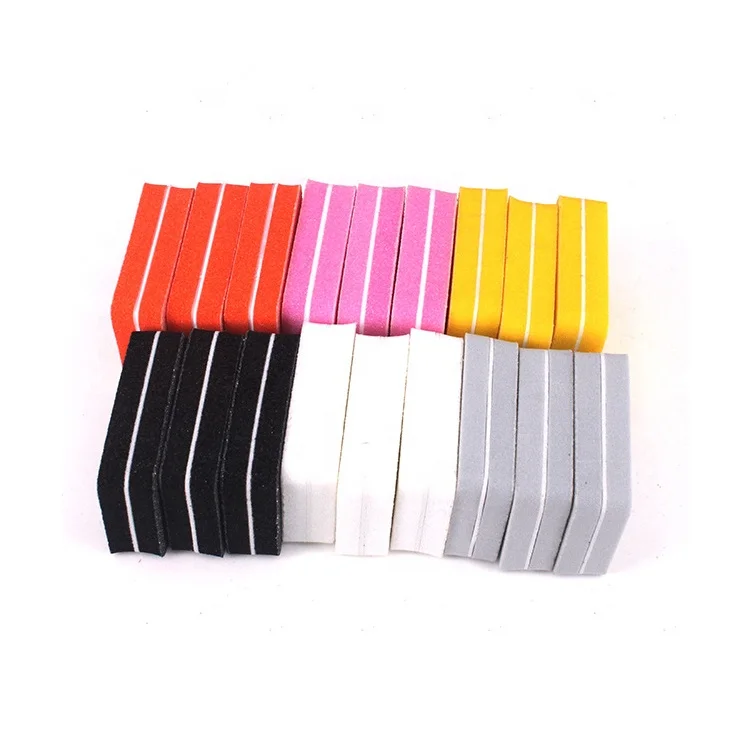 Оптовая продажа, экологически чистый разноцветный мини-буферный блок для ногтей, Индивидуальный маленький буферный блок для ногтей, одноразовый бесплатный образец