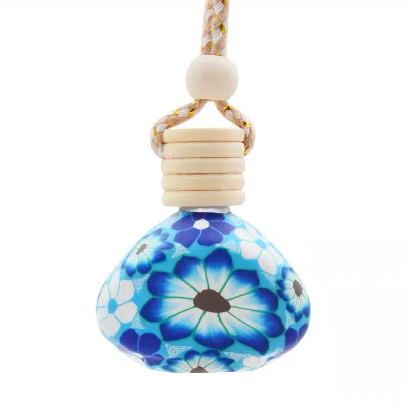 12ml custom luxury oval shape polymer clay empty glass perfume bottles with wooden cap
