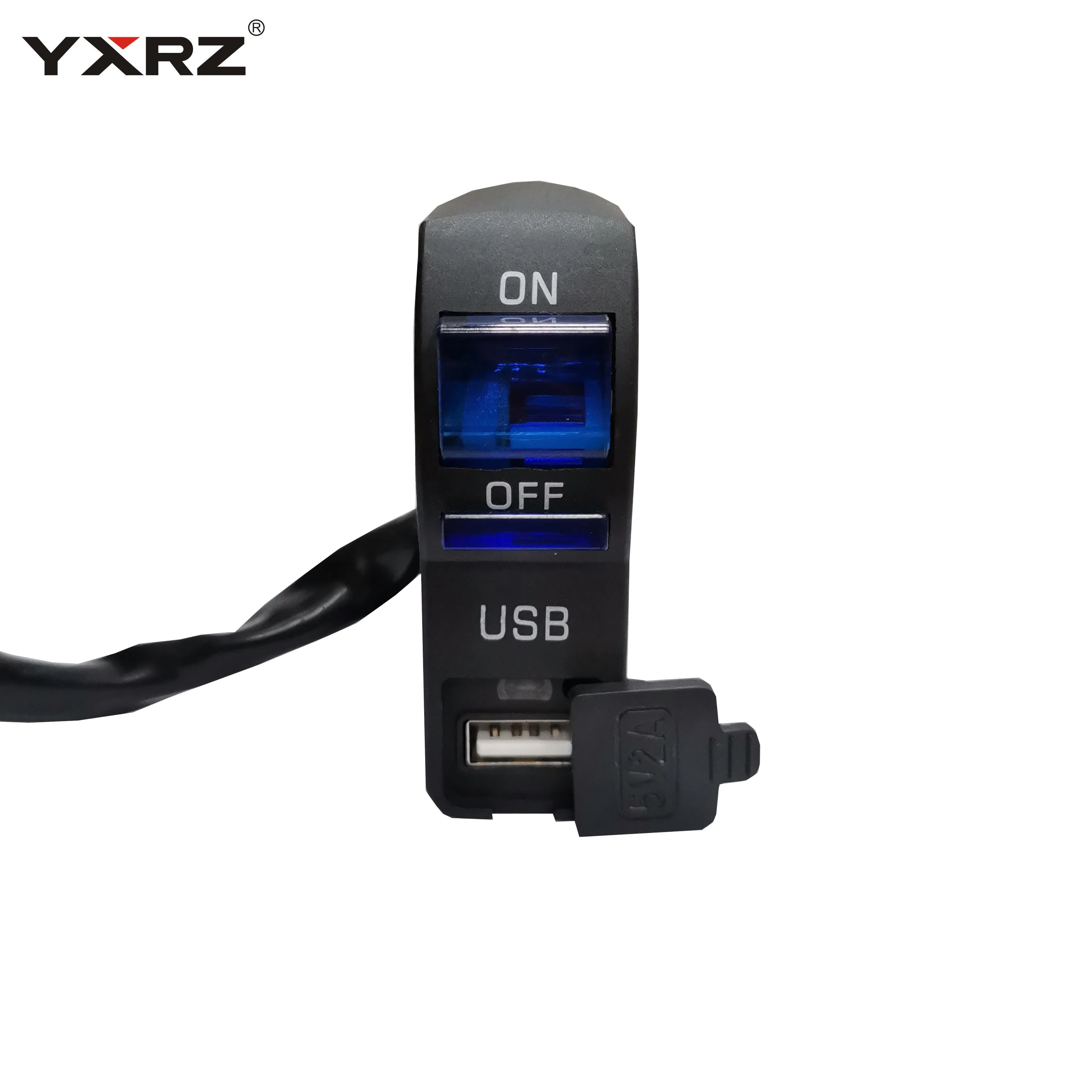Универсальный выключатель для мотоцикла, 22 мм, 7/8 дюйма, с USB-зарядкой
