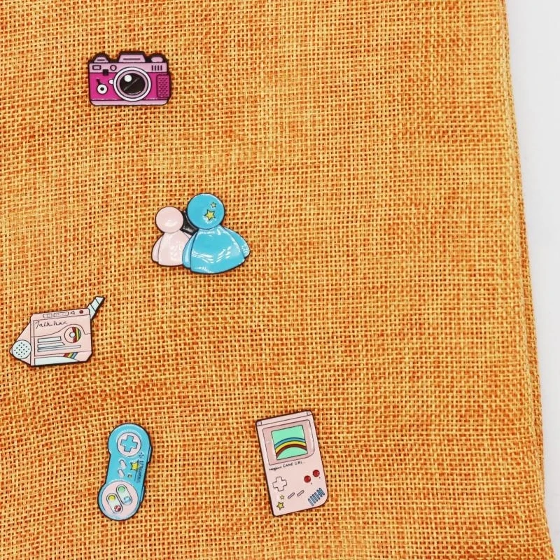 Wsnbwye pins metal custom Sublimation DIY cow enamel pin cable connector Metal Enamel Pin