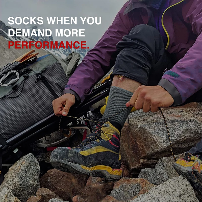 Alpaca Wool Thermal Breathable Crew Socks For Men And Women