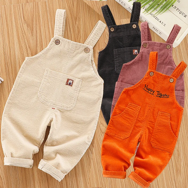 
2021 New Baby Girls Suspender Trousers Overalls Wing Pants 