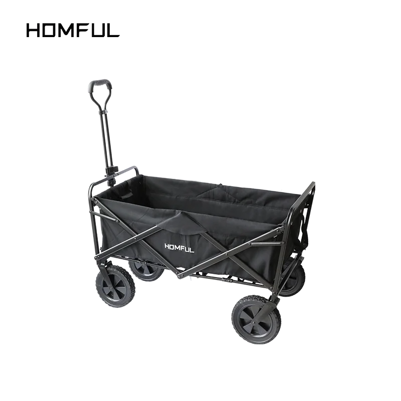 HOMFUL  new arrival big  capacity outdoor garden camping foldable trolley camping cart
