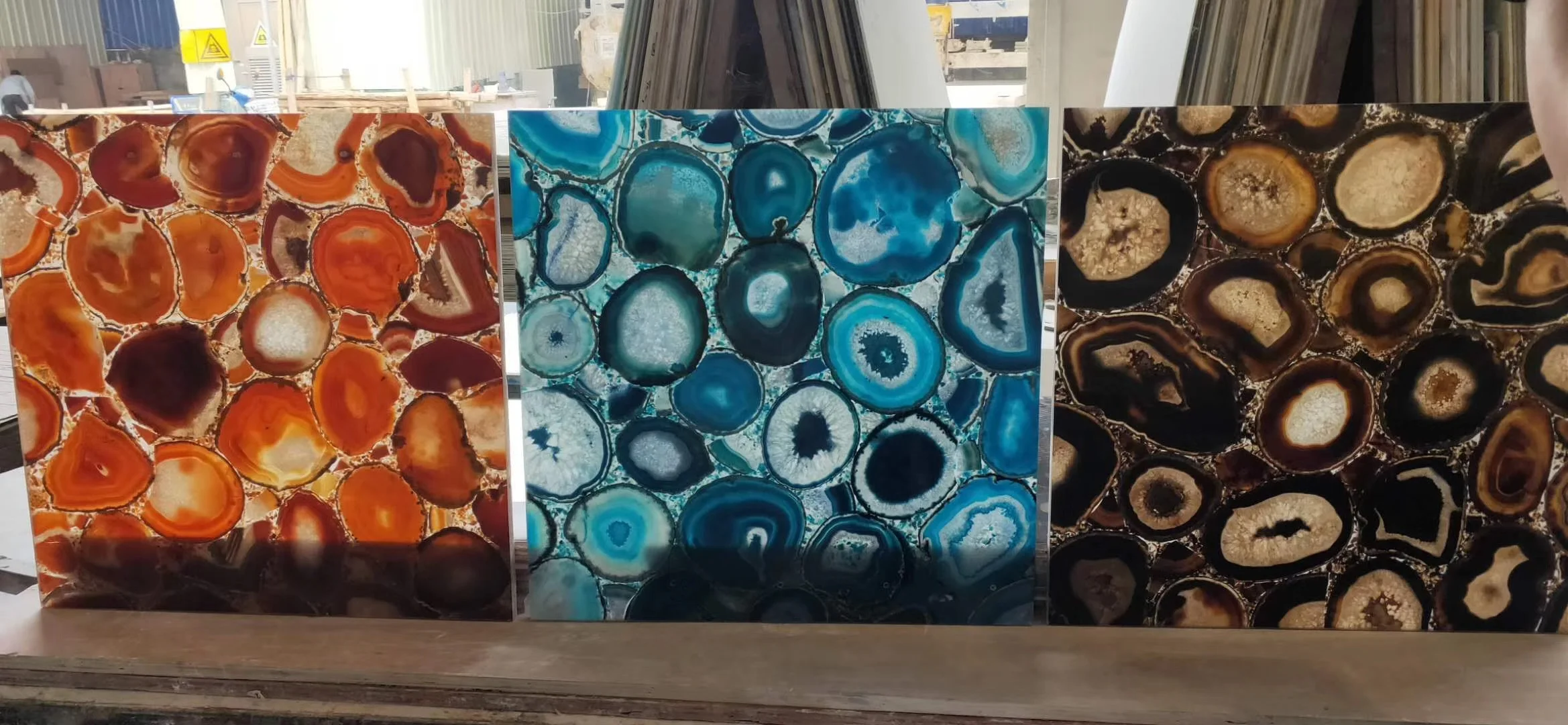 Agate stone table top counter top luxury gem stone