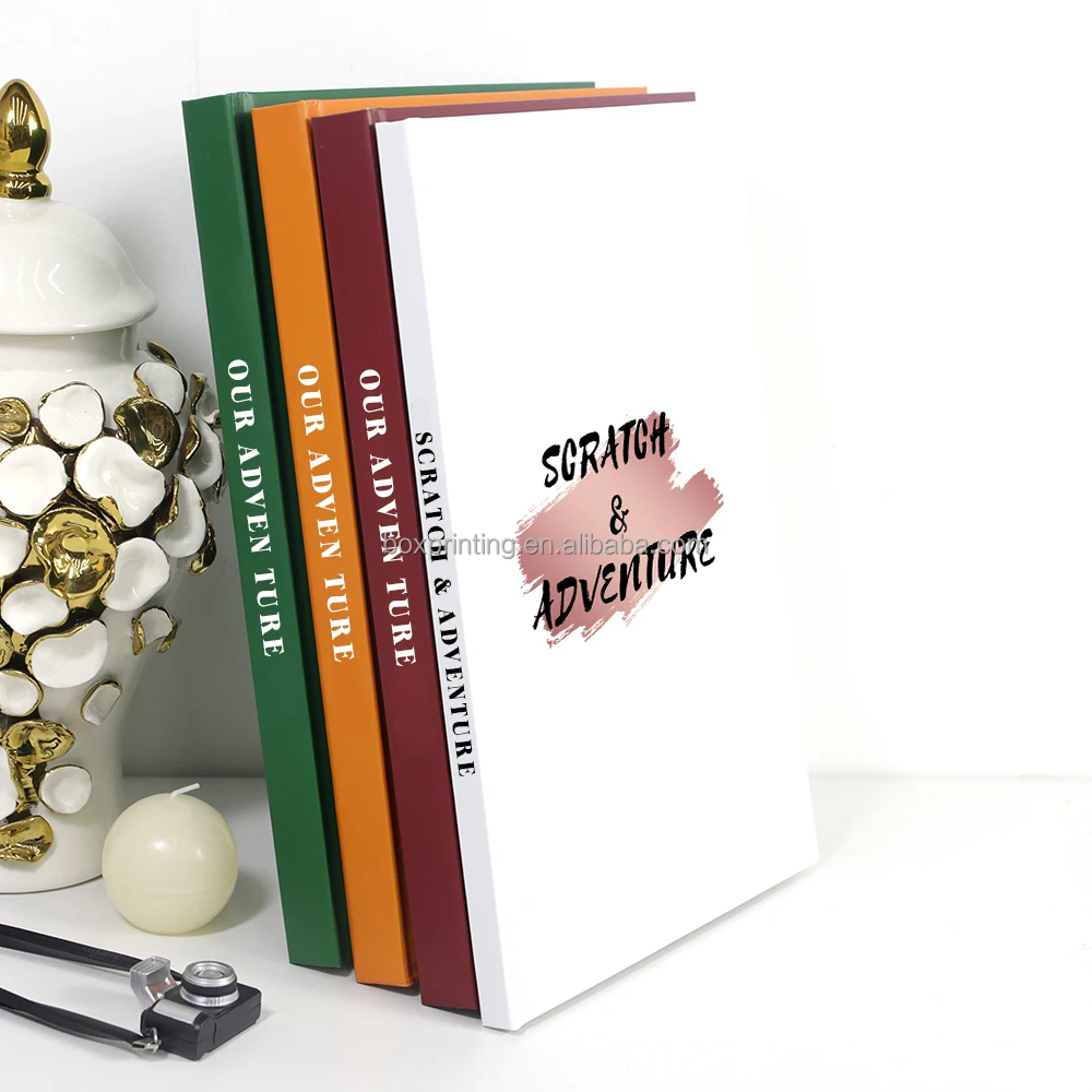 Custom Printing  My Adventure Couple Challenge Scrapbook Valentines Scratch Off Book Activity For Couples