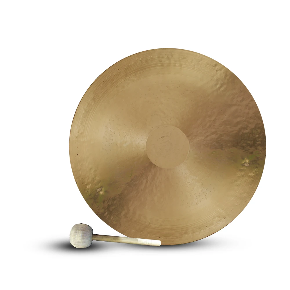 Golden Color Chinese Feng Gong  24 Inch 60 CM Bronze Gong Handmade Wind Gong Percussion Instrument