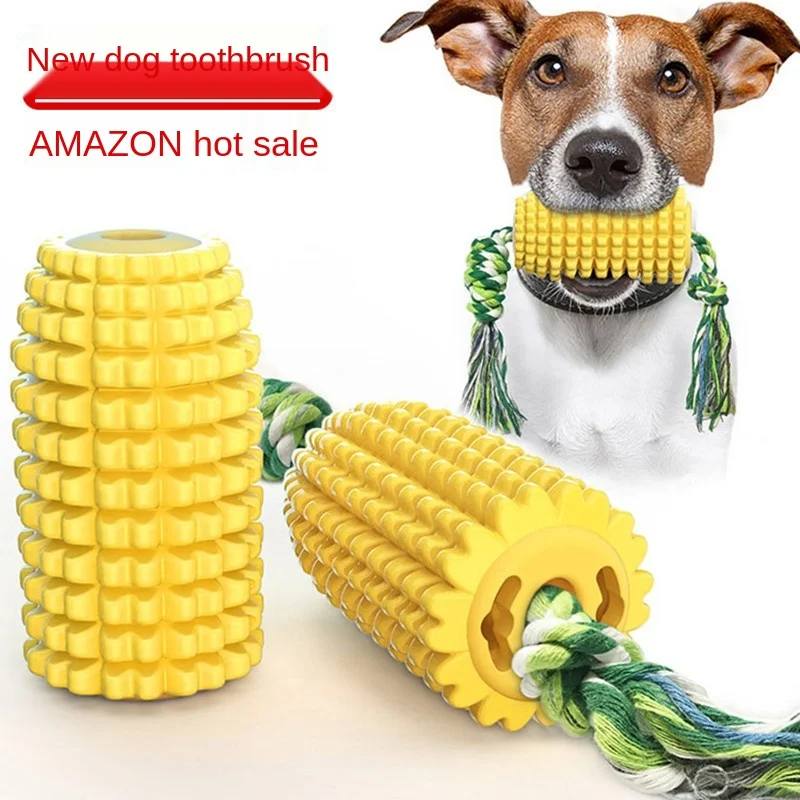  Новинка Amazon хот-дог Игрушка Кукуруза молярный стержень устойчивая к укусам зубная щетка собака игрушка с веревкой Прямая