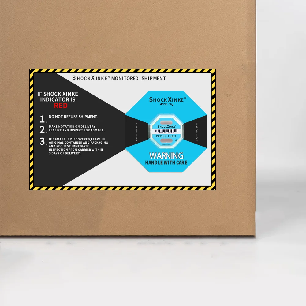 10Gsky Warning signs for shock and impact prevention in logistics transportation Ciollsion labels