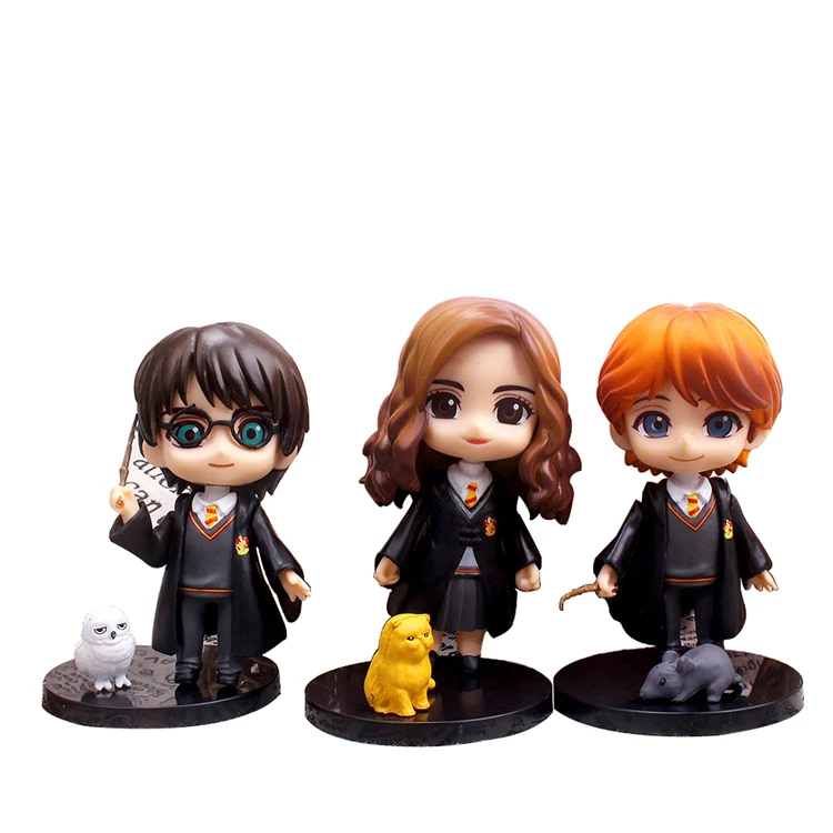 Factory Direct Price Q Version Magical Set Hot Toys Cake Topper solid pvc James  3-piece sets