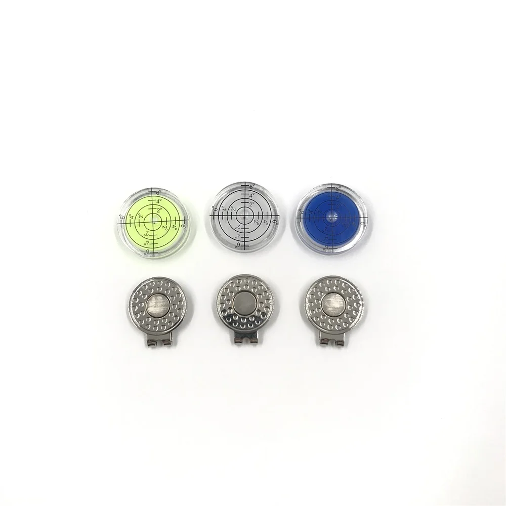 Golf Hat Clip Golf Green Reader Pro Putt Golf Ball Marker Round Bubble Level High Precision PE