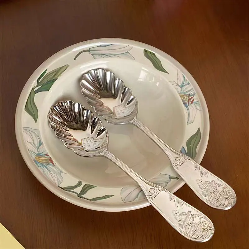 Dinner Spoons Food Grade Stainless Steel Spoons Silverware for Home Kitchen or Restaurant - Mirror Polished  6.89 Inch