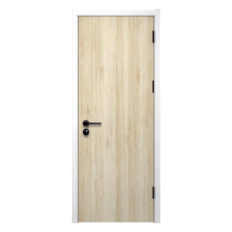 Factory price simple timber door design metal door frame water proof fire resistant hotel project wood door design
