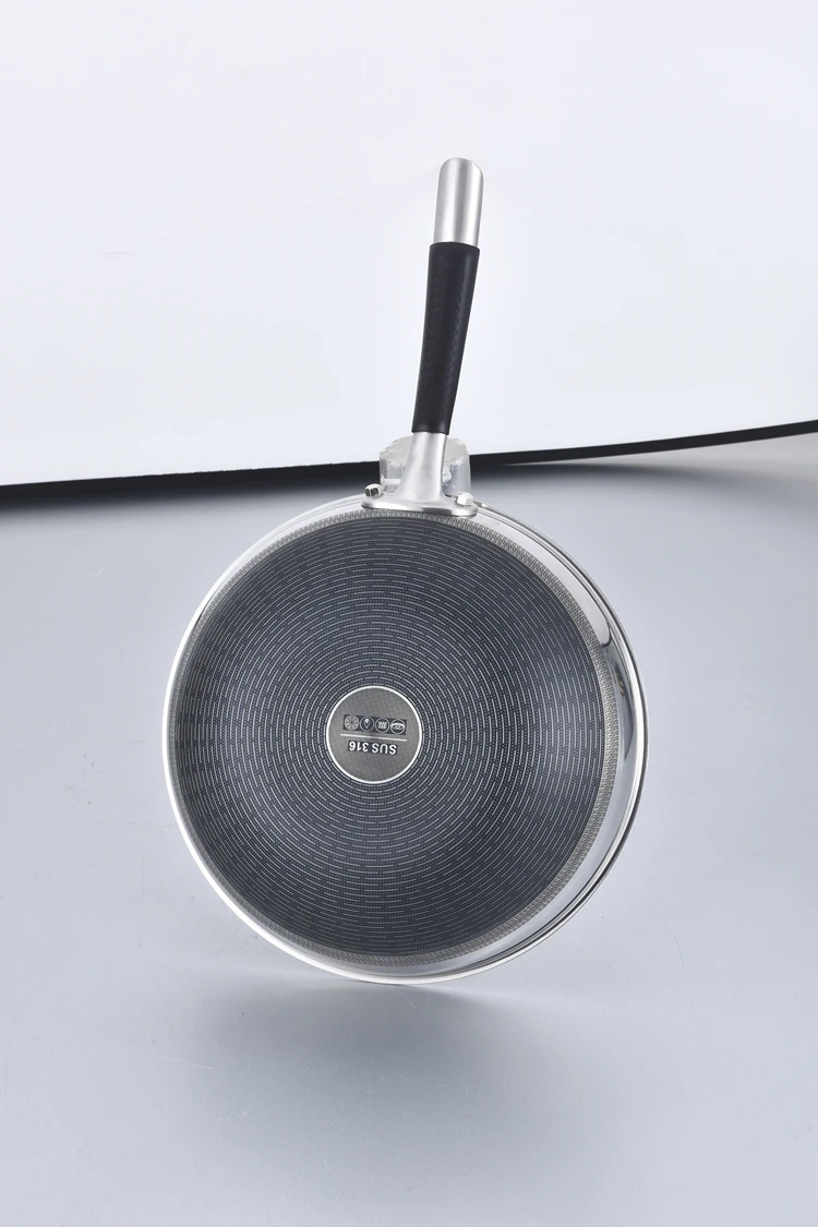 Best price superior quality non-stick round pan wok induction cooker stainless steel frying wok with glass cove