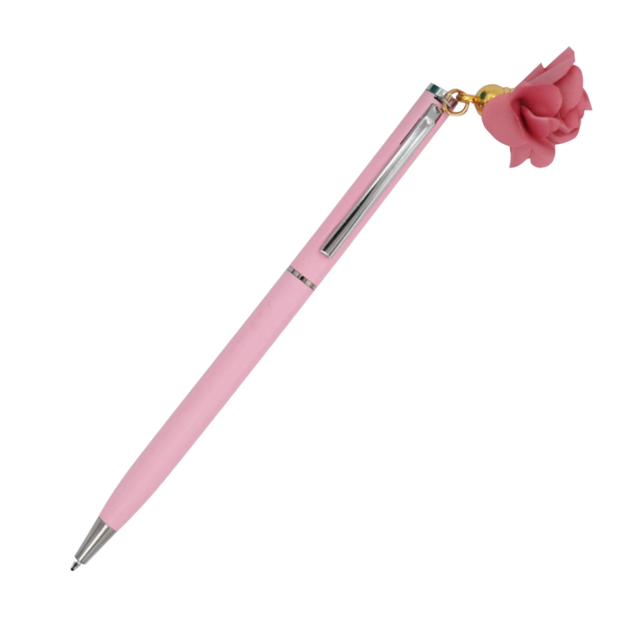 New products customized logo Colorful slim pen novelty Pendant clip metal gift ball pen