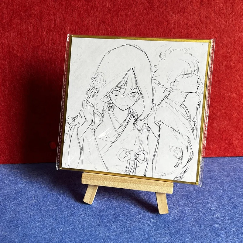 white paper board blank shikishi card coloring shikishi board for anime DIY