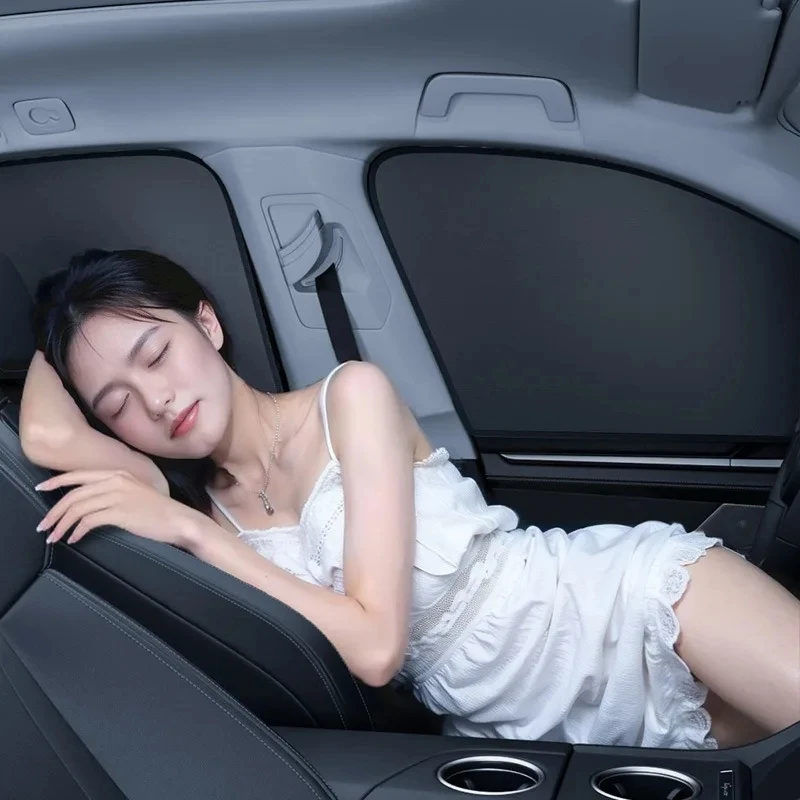 Magnetic Car Sunshade Window Curtains Auto Window Sun Shade Privacy Sun UV Protection Window Shield