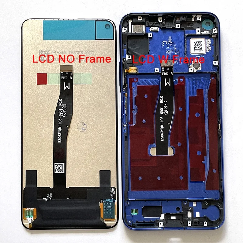 Original For Huawei Honor 20 Honor 20 Pro YAL-AL00 LCD Screen Touch Panel Digitizer With Frame For Huawei Nova 5T Display Frame