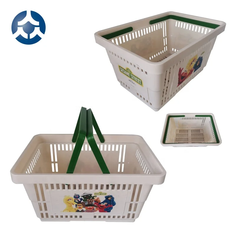 Popular Retail Plastic Hanging Shopping Basket with Handle