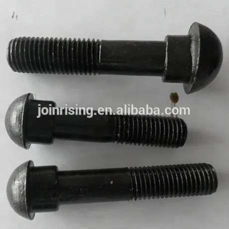 Railway fish bolts with nuts black finish grade 8.8 high quality Made in China