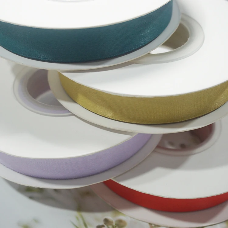 Light Satin Grosgrain Ribbon Wide 100% Polyester RIBBONS Single Face Solid Color Patterned Sustainable 50yards satin ribbon