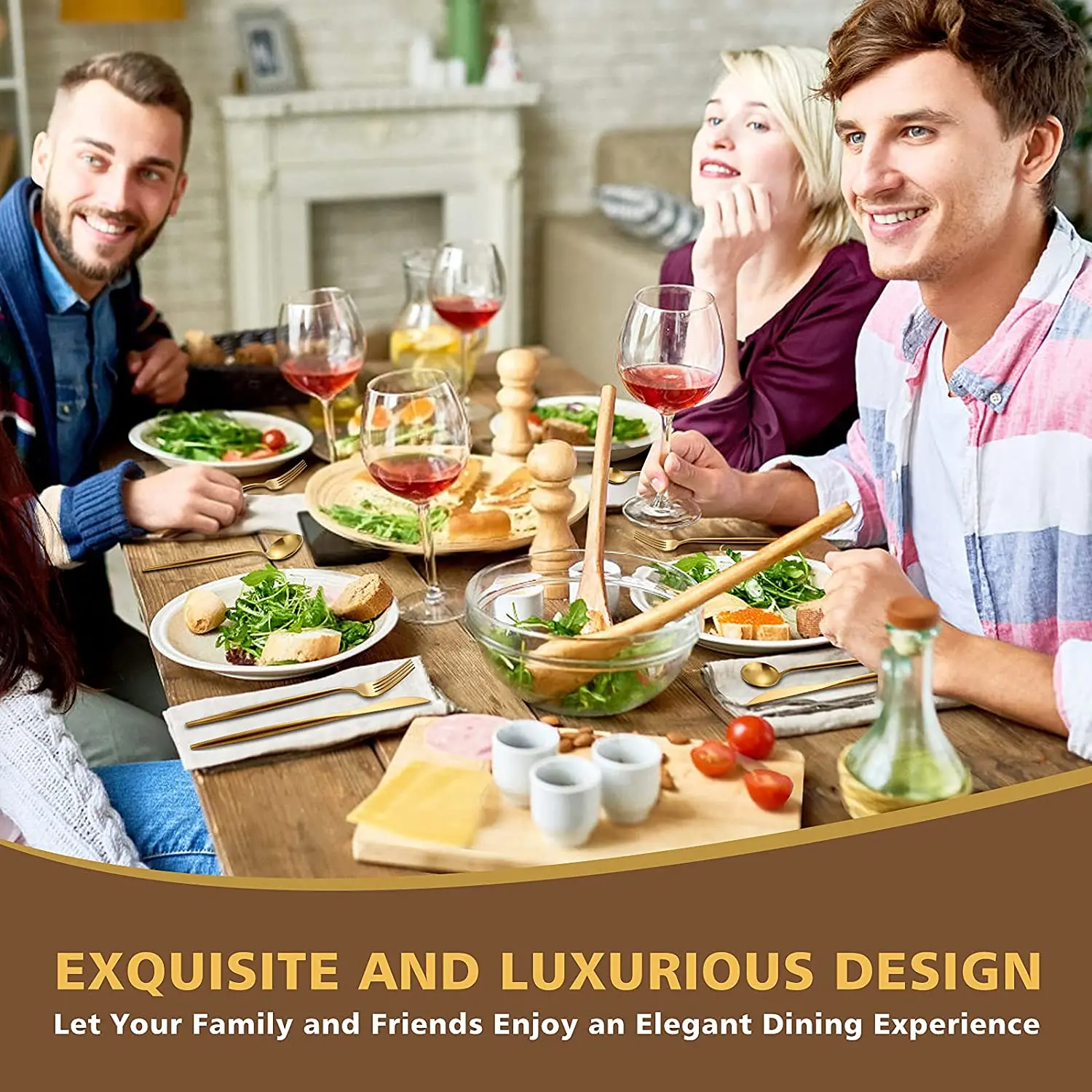 Wholesale Goude bestek Silverware Restaurant Round Handle Cutlery Matte Wedding Bulk Stainless Steel Gold Flatware