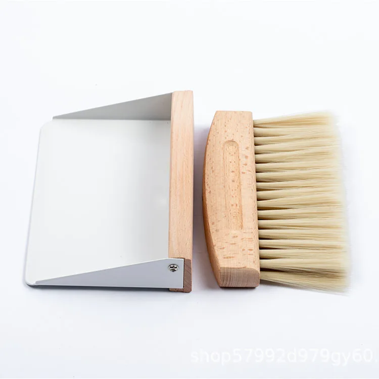 Small Broom Dustpan Cleaning Brush Household Broom Brush And Wooden Mini Dustpan Set For Table Desk