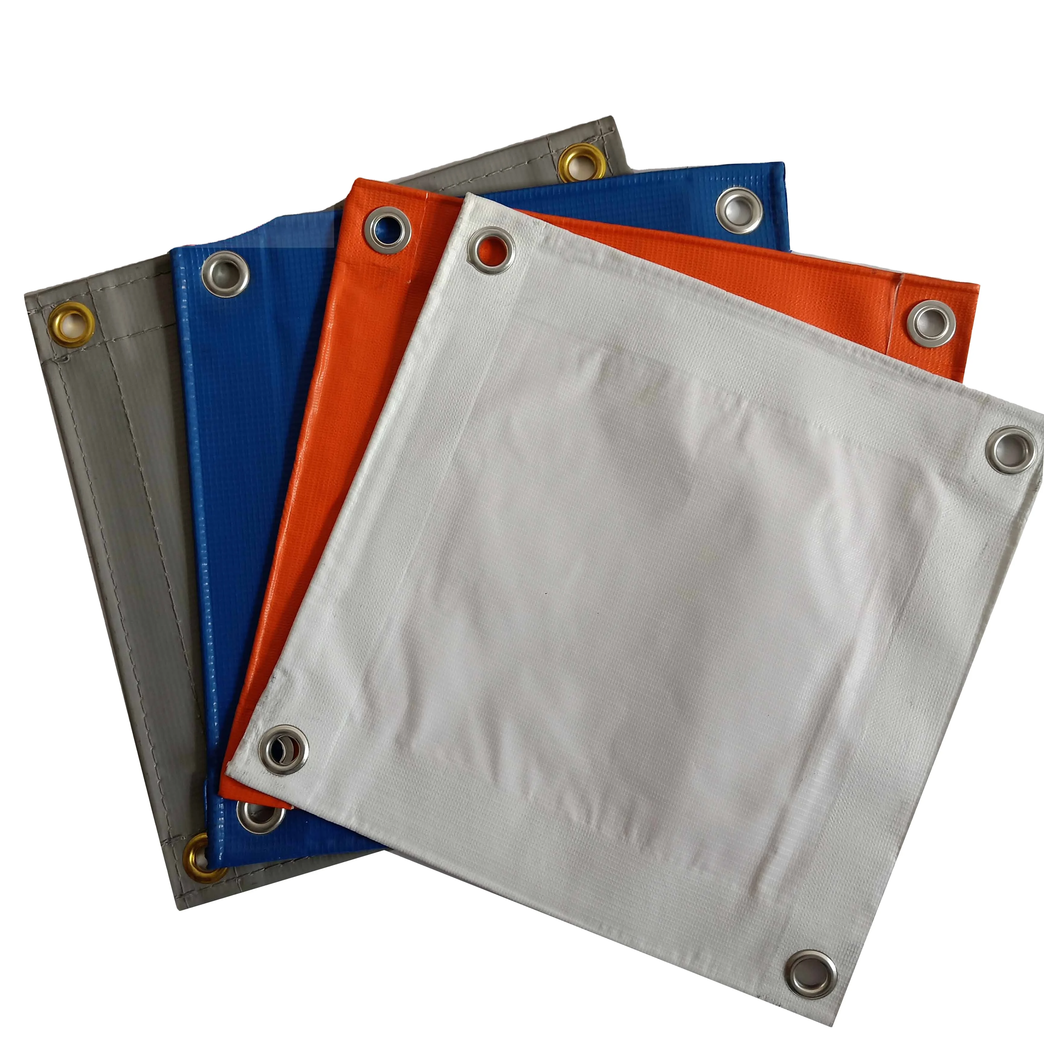 300gsm White Fireproof PVC Laminated  Tarpaulin Sheet Export To Japan