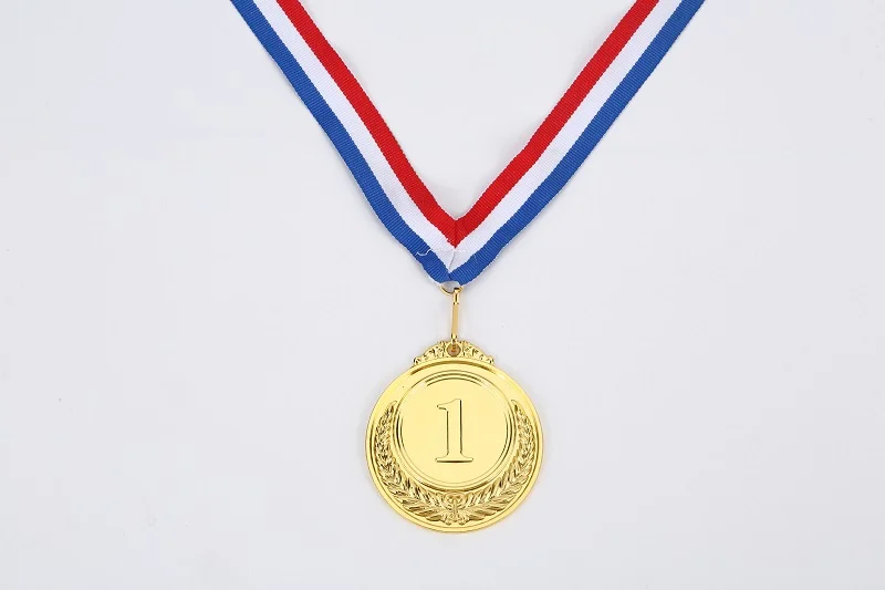 Hot Sale sport competitions Games champion metal medal number 123 Medal with ribbon