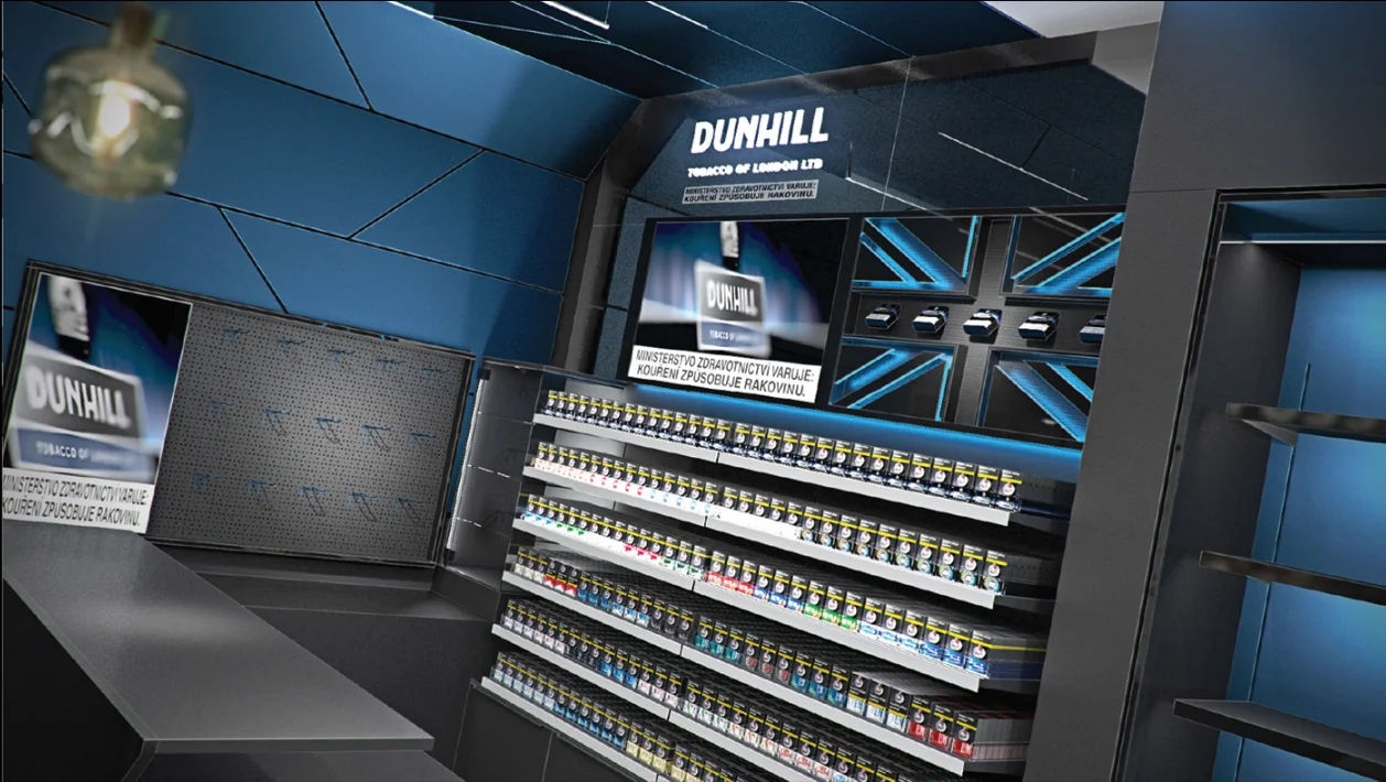 Smoke Shop Glass Showcase Interior Design Tobacco Shop High Quality Display Cabinet