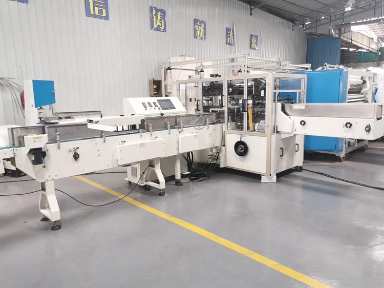 Manufacturing Full-auto High Speed Facial/Napkin folder tissue Soft Drawing Paper  Packaging Machine  for small business ideas