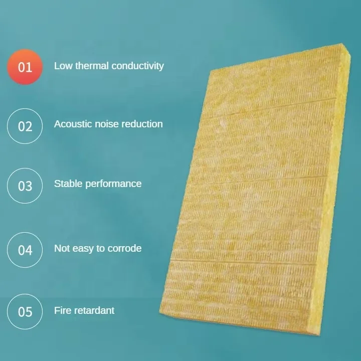 Modern Design High-Density Rockwool Board And Basalt Mineral Wool Insulation Panel Fireproof Exterior Application