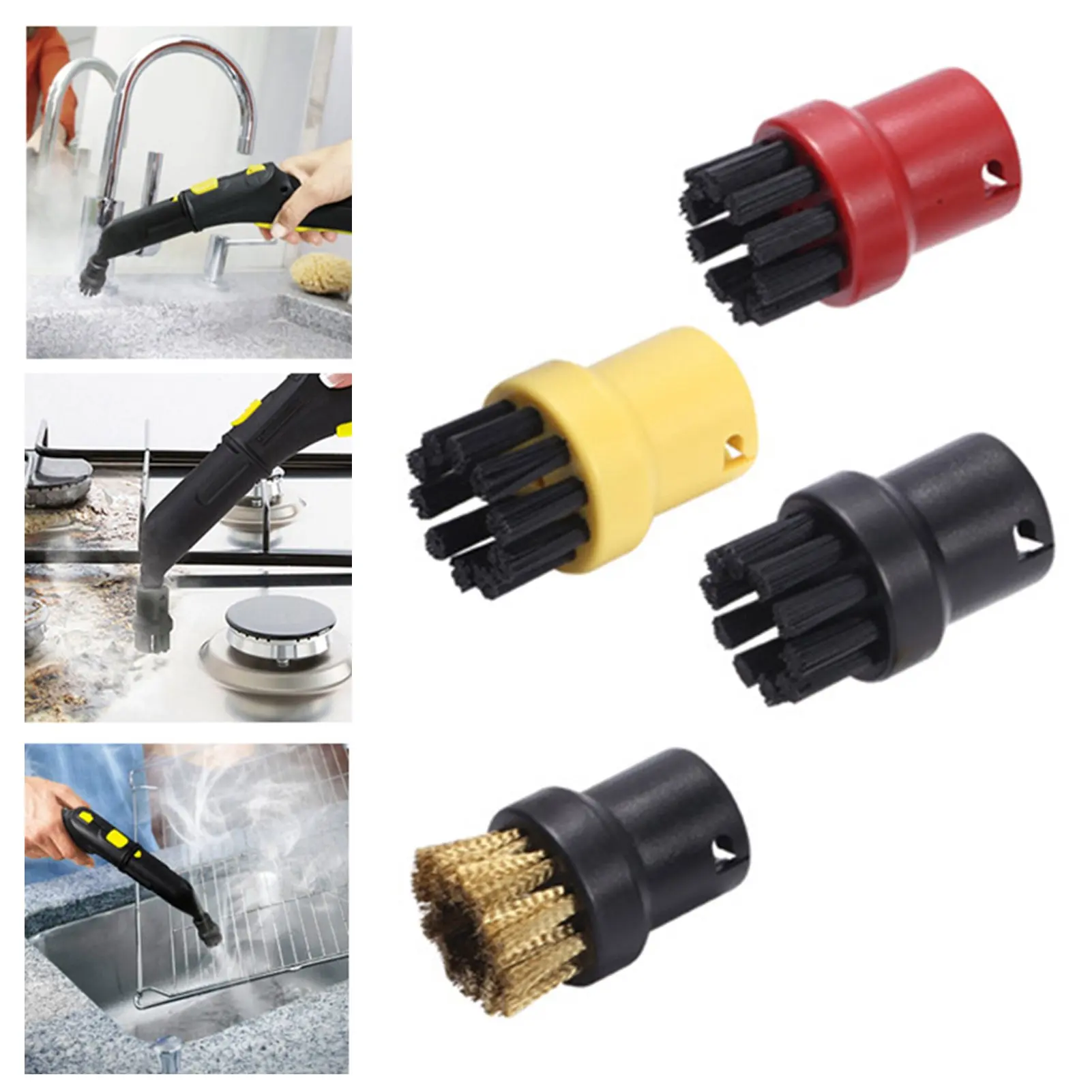 High-quality Replacement Karchers Round Brush Set Steam Cleaning Brush for Karchers SC1 SC2 CTK10 SC3 SC4 SC5 SC7