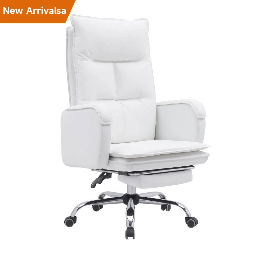 Europe chair executive folding managerial high back CEO leather office chairs with footrest