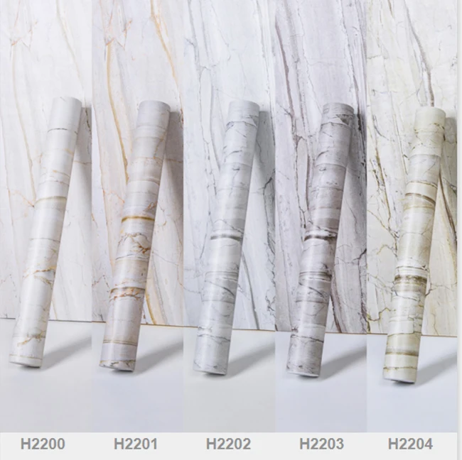 Jinyi Marble Look Home design waterproof self adhesive Contact Paper pvc vinyl Furniture Wall decor sticker