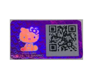 Легко поврежденная однократная печать QR-код наклейка безопасности голограмма этикетка