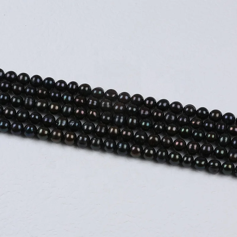 
Wholesale 8-9mm Natural Freshwater Black Potato Near Round Pearls Strings Strands Jewelry 