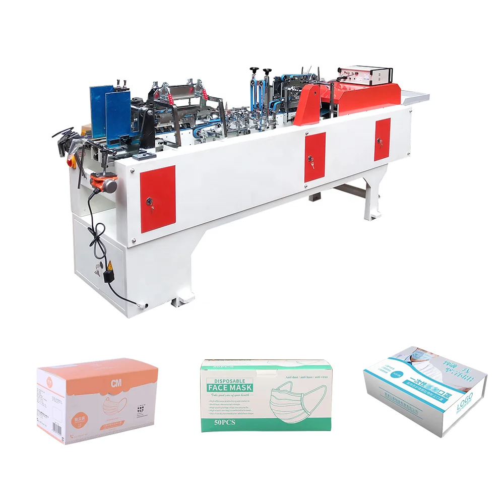 ZH-500 Flexible manufacturing printing factories required equipment box small folder gluer