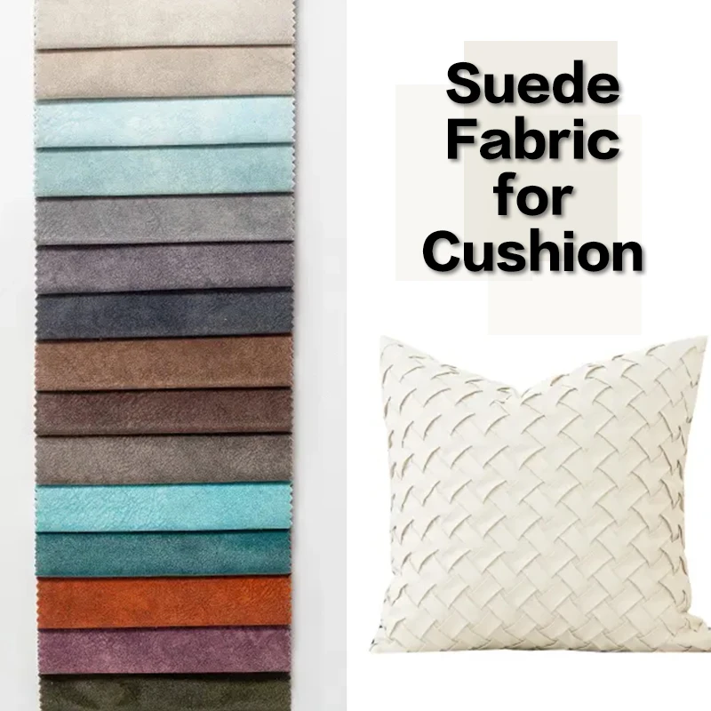 Abrasion Wrinkle Chemical Resistant Breathable luxury satin velvet cushion textile material cloth Suede fabric for cushion