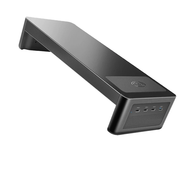 Многофункциональный USB-концентратор Алюминиевый Монитор Стойка Металлическая Подставка Экономия пространства с подставкой для хранения монитора